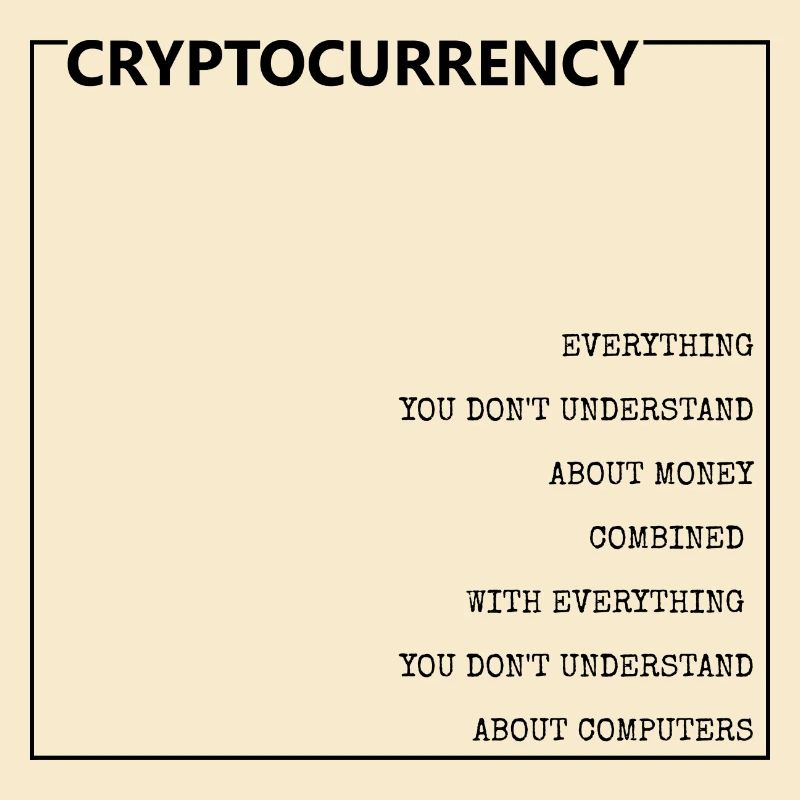 Cryptocurrency Description Funny dark
