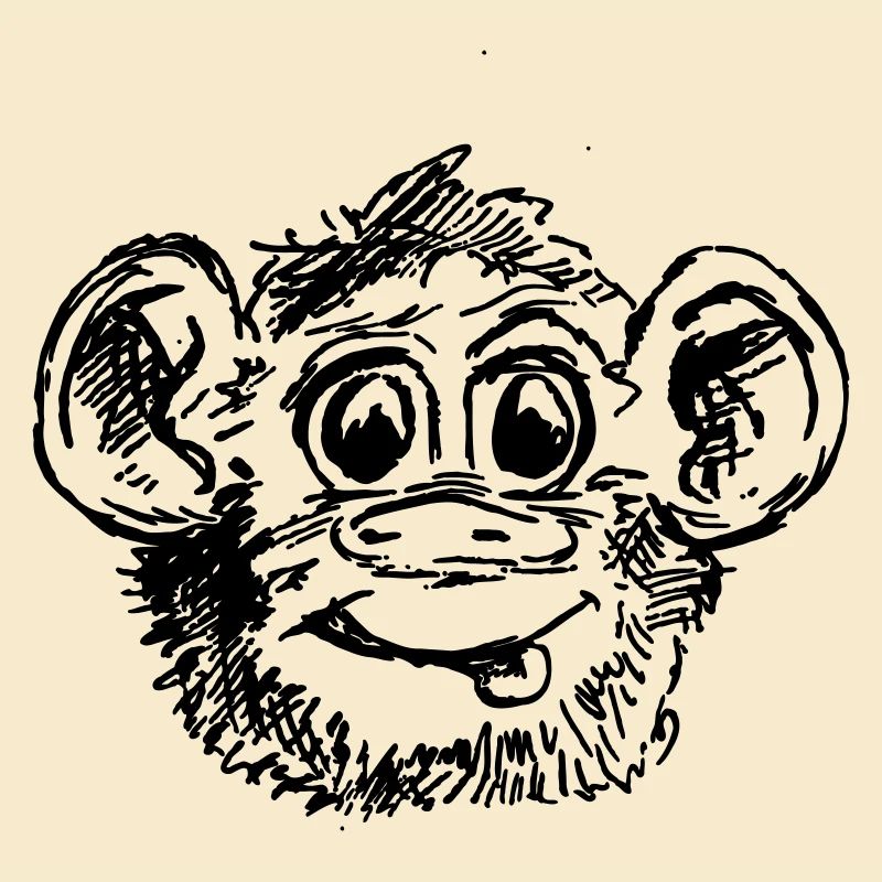 Cool monkey illustration