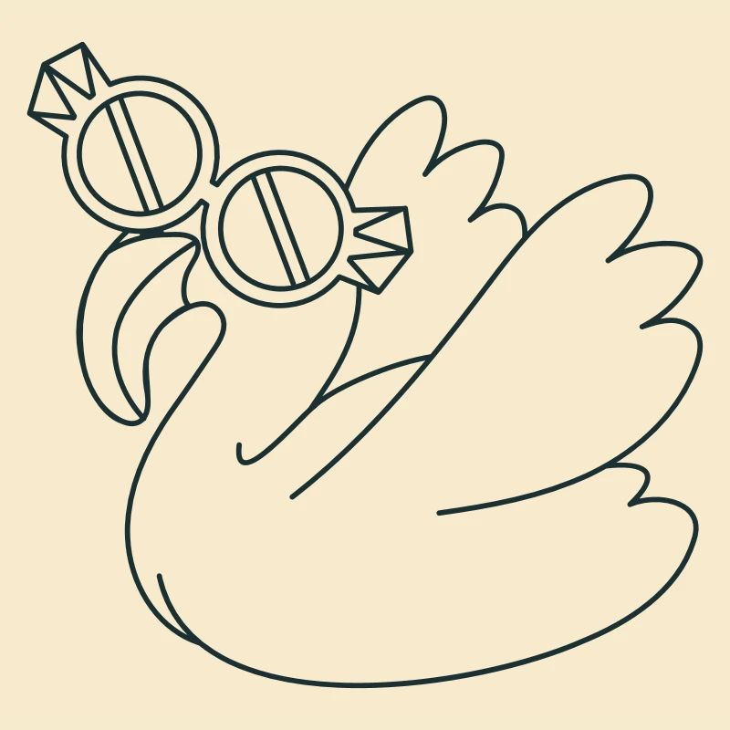 Flamingo mit kühler Brille