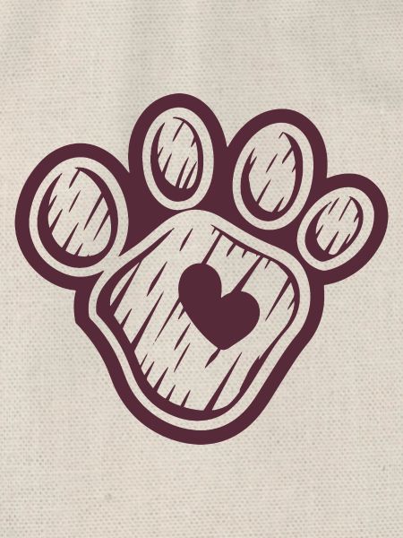 Paw with heart