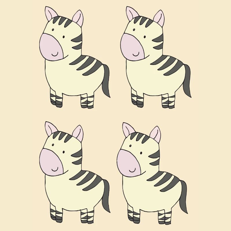 Zebra in fours
