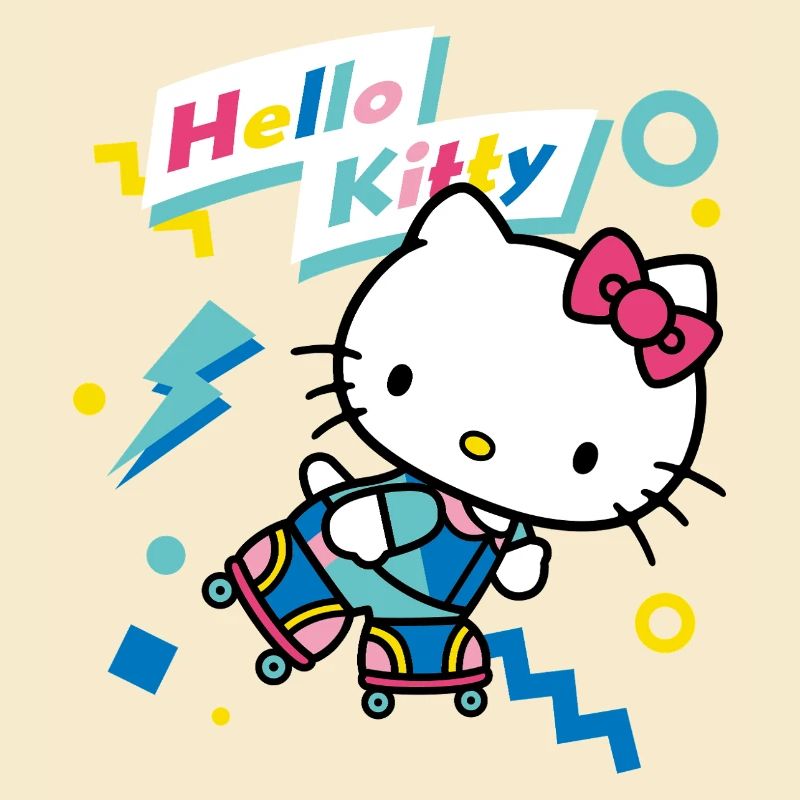 Hello Kitty 90s Styles With Roller Skates