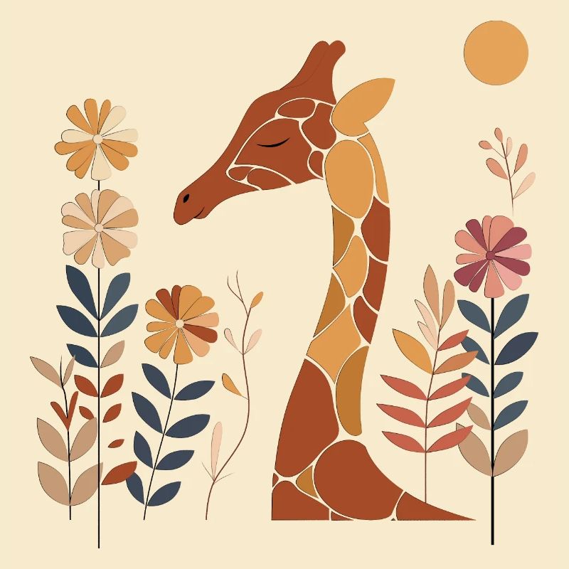 Florale Giraffe