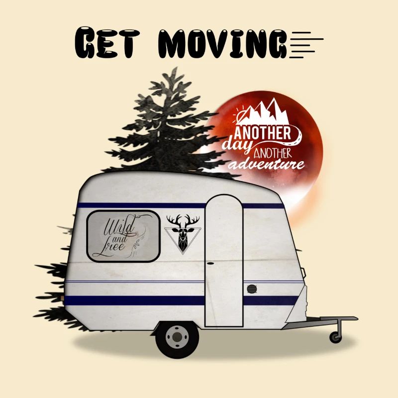 Camper - chemise de camping, caravane - camping