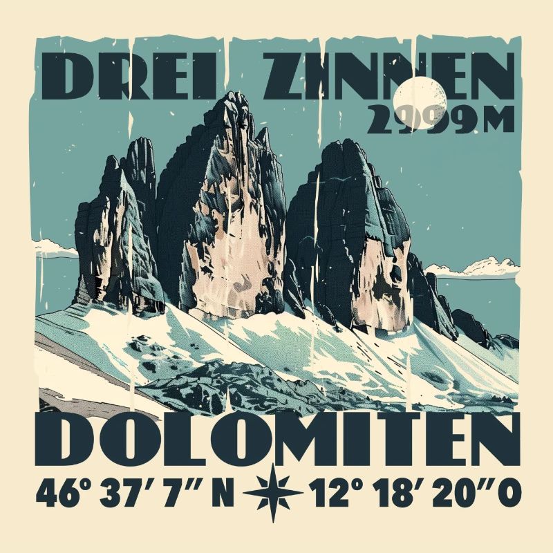 Souvenir de randonnée dans les Dolomites des Trois Pics de Lavaredo