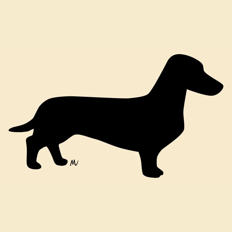Short-haired dachshund silhouette
