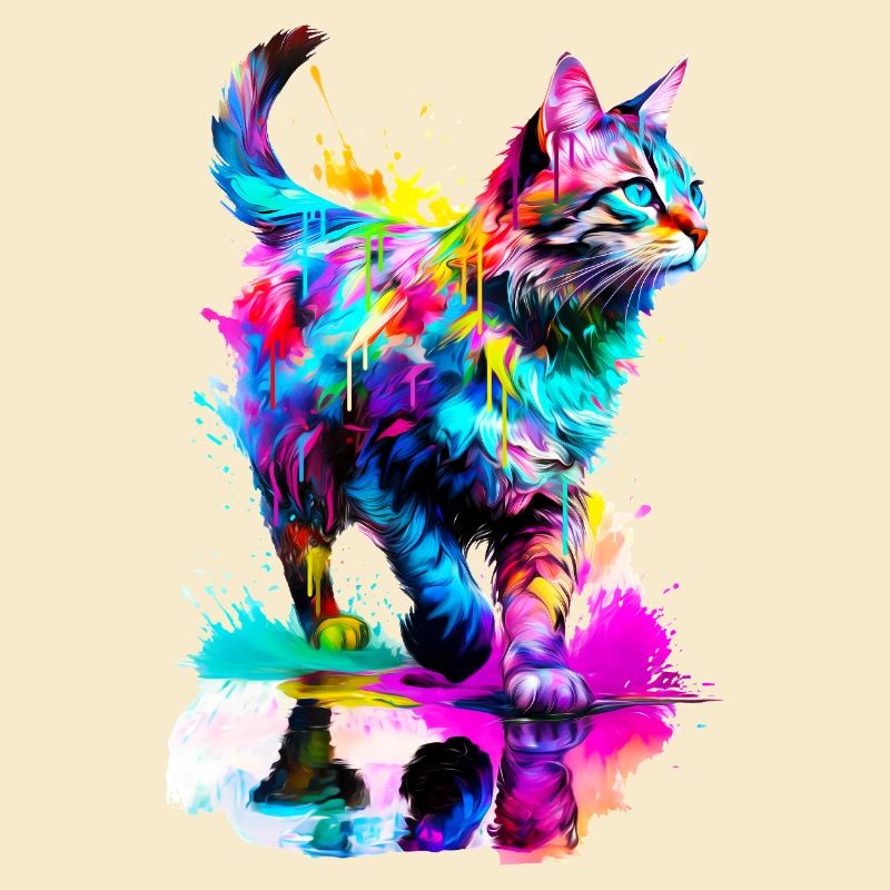 Bemalte getigerte Katze