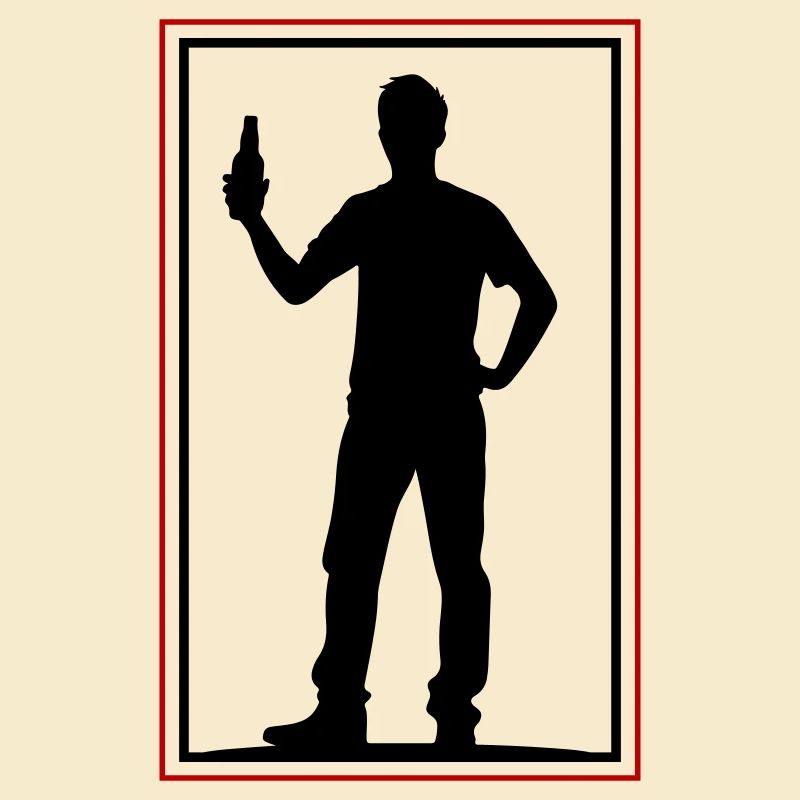 Drinking Bier Silhouette