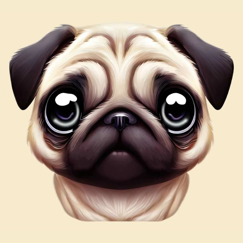 Unique Pug Portrait