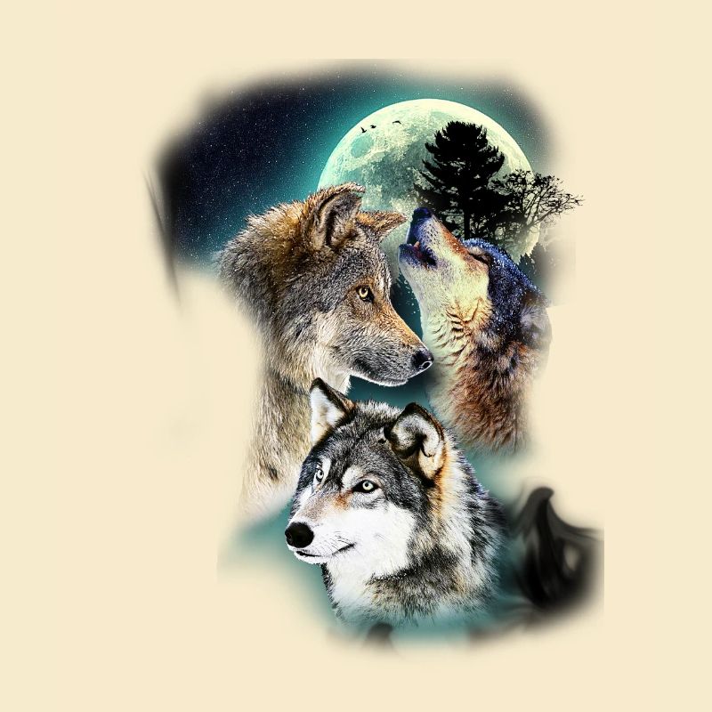 Wolf Design Moon Wolves