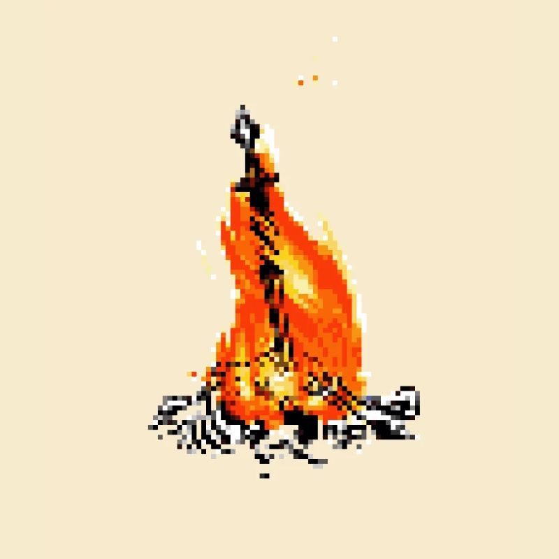 Bonfire im Pixel Look