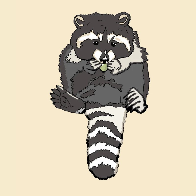 munching dumpy raccoon