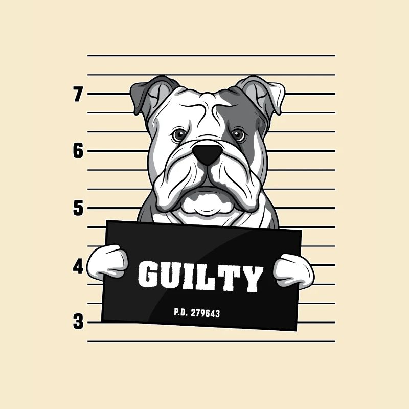 Chien coupable chien stupide arrestation chiot coupable