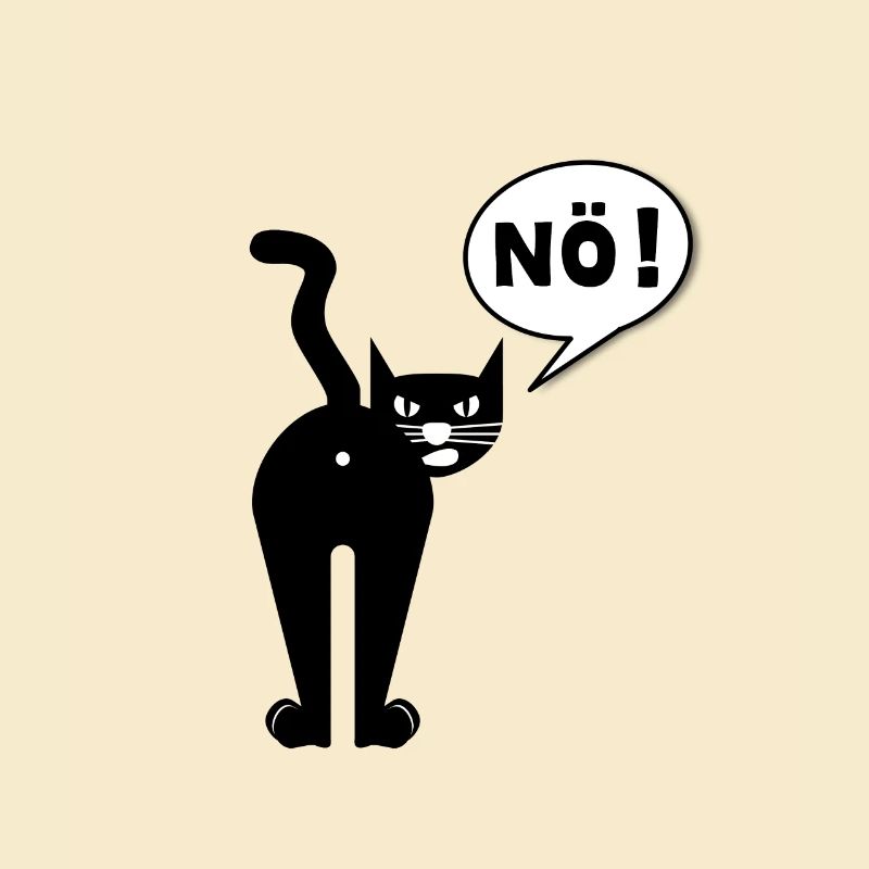 Statement Katze Nö! - Lustiges Kein Bock Geschenk