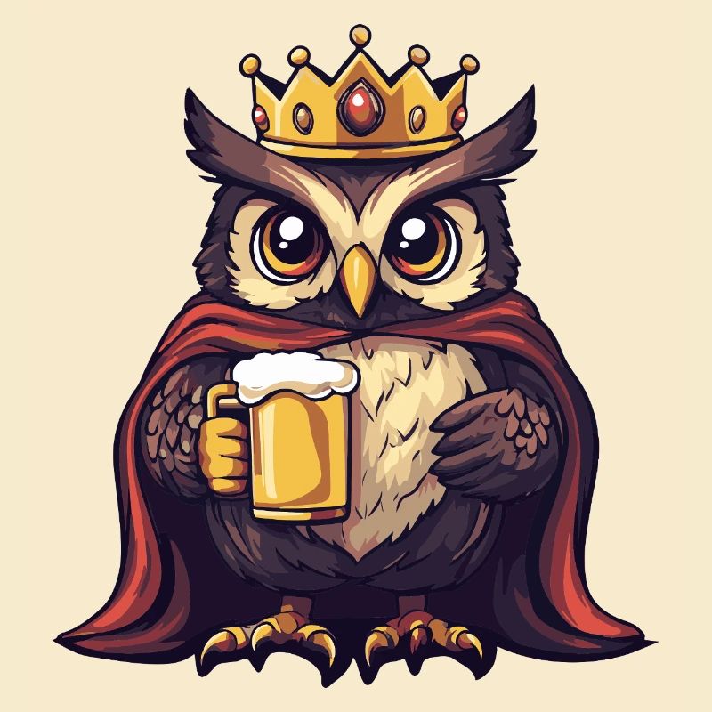 Eule Bier Lustig