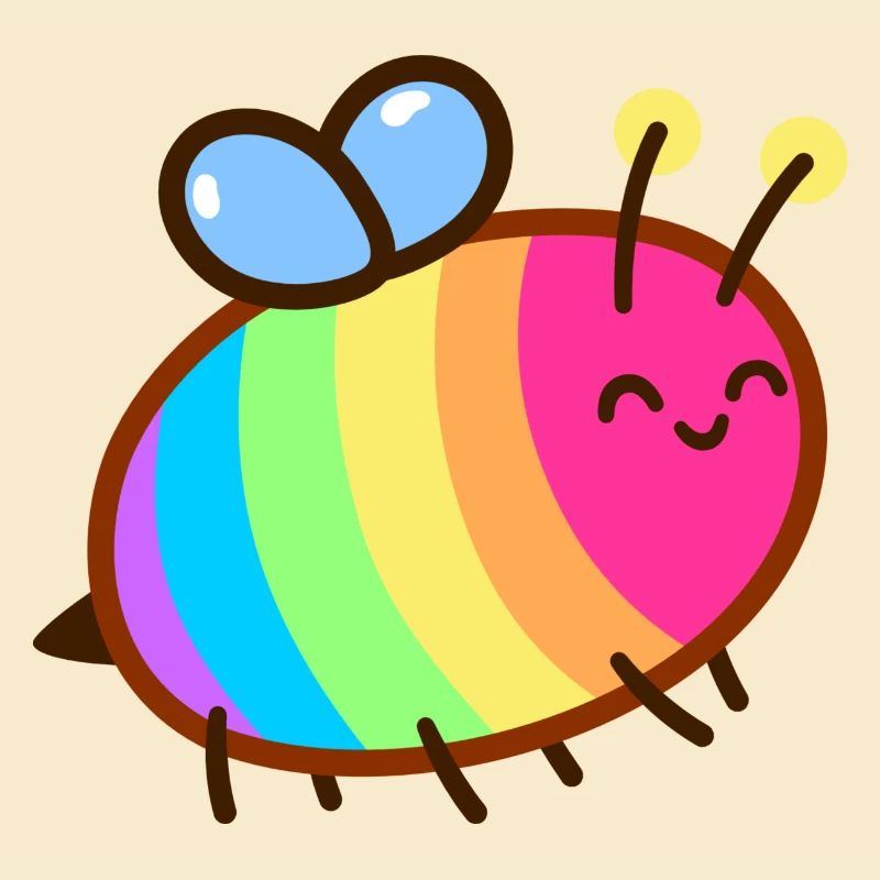 Queere Regenbogen Biene