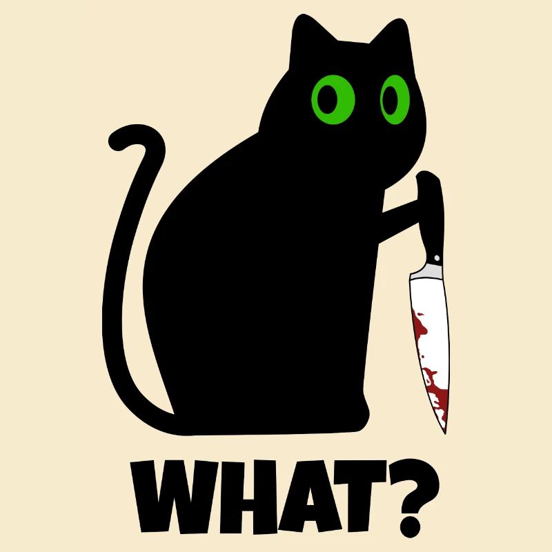 Chat Quel chat avec couteau drôle de chat