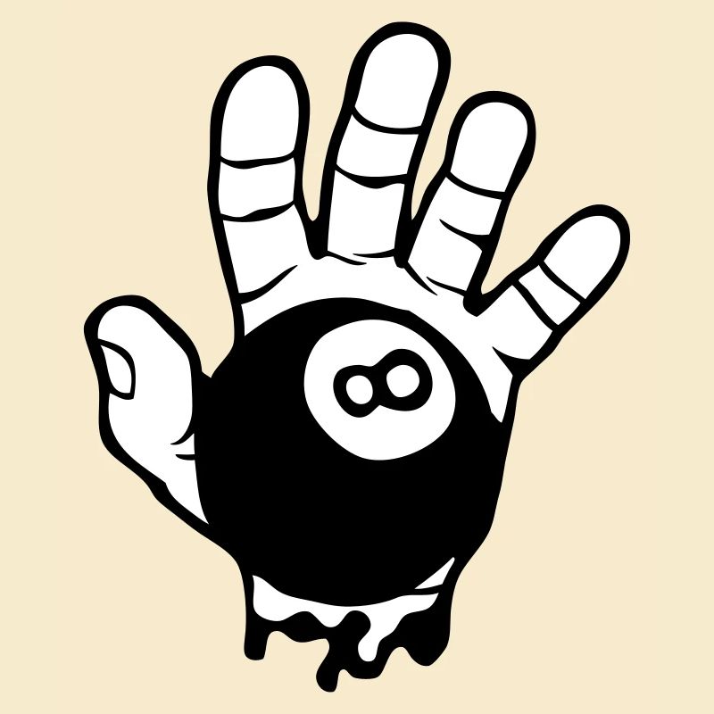 billard main doigt ouverte logo
