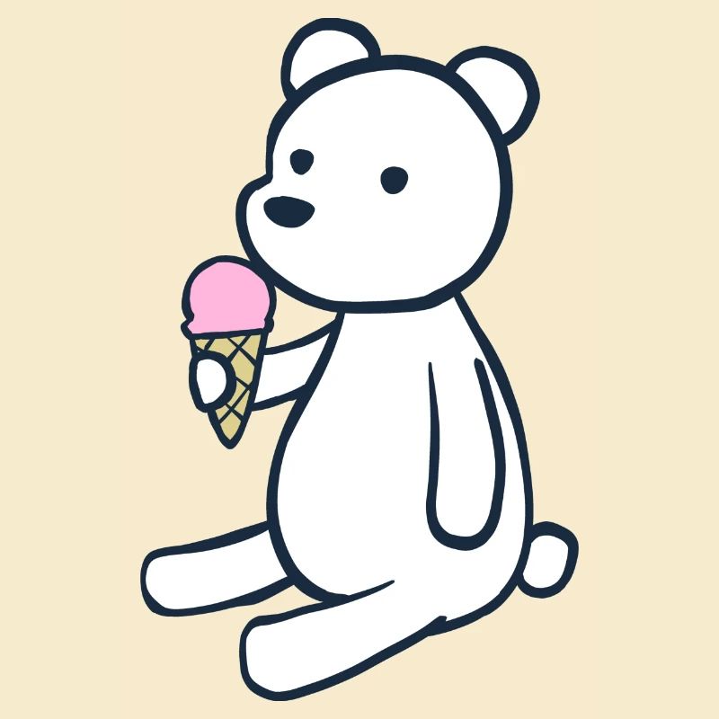 mignon crème glacée ours polaire