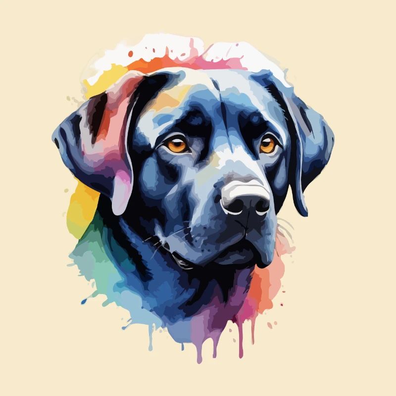 Labrador Retriever Chien Cool Couleur Explosion