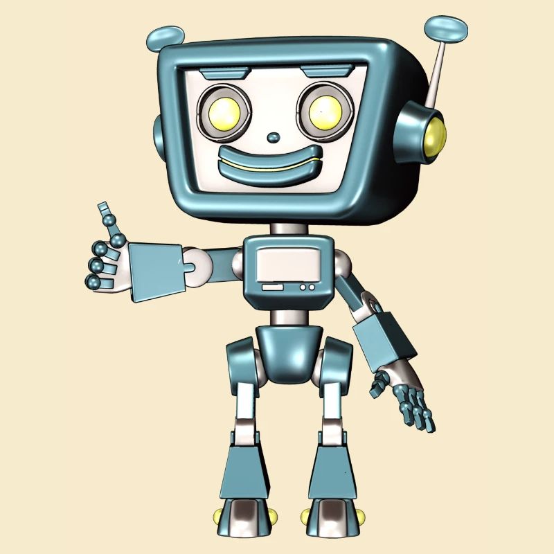 blauer Roboter