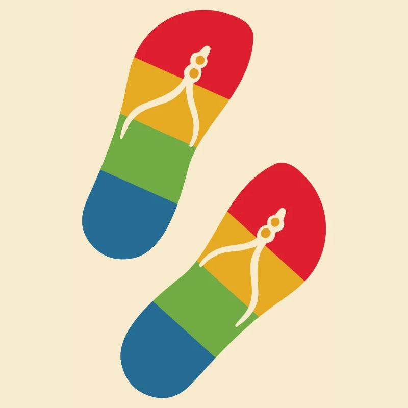 rainbow slippers