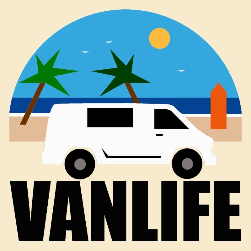 VAN LIFE - La plage - Van blanc