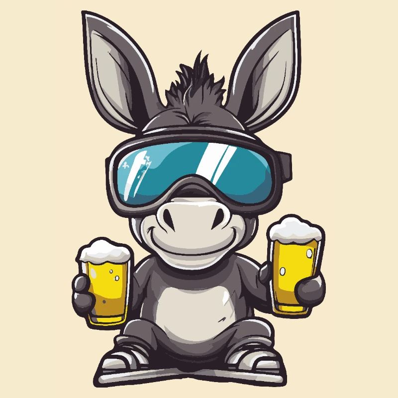 Donkey après-ski beer