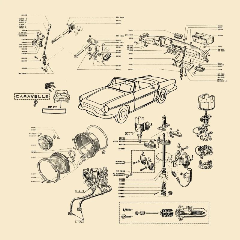 Caravelle exploded view black