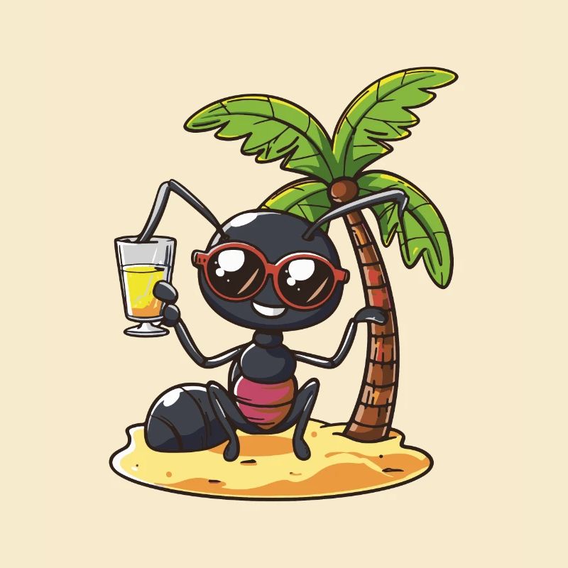Ant Summer Beach Vacation
