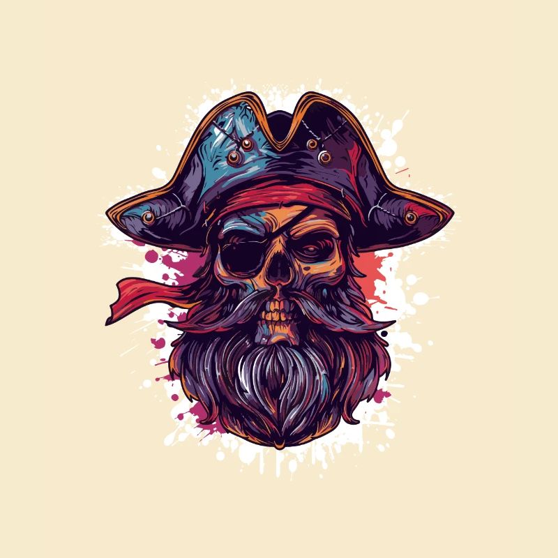 Capitaine du crâne de pirate