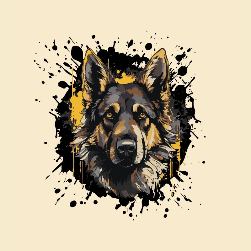 German Shepherd Dog Portrait