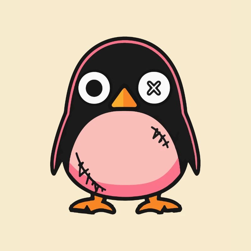 Penguin Halloween Comic Zombie