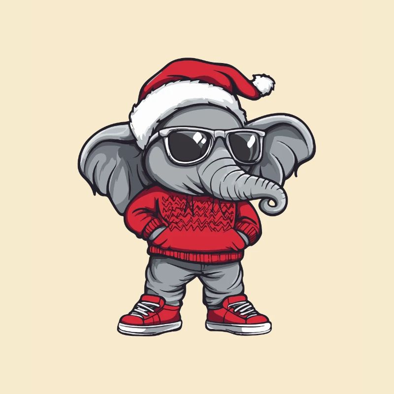 Elephant Christmas X-Mas