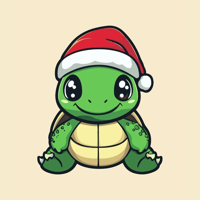 Turtle Christmas Cute