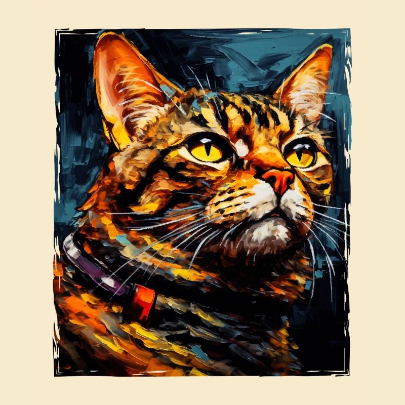 Tête de portrait de chat