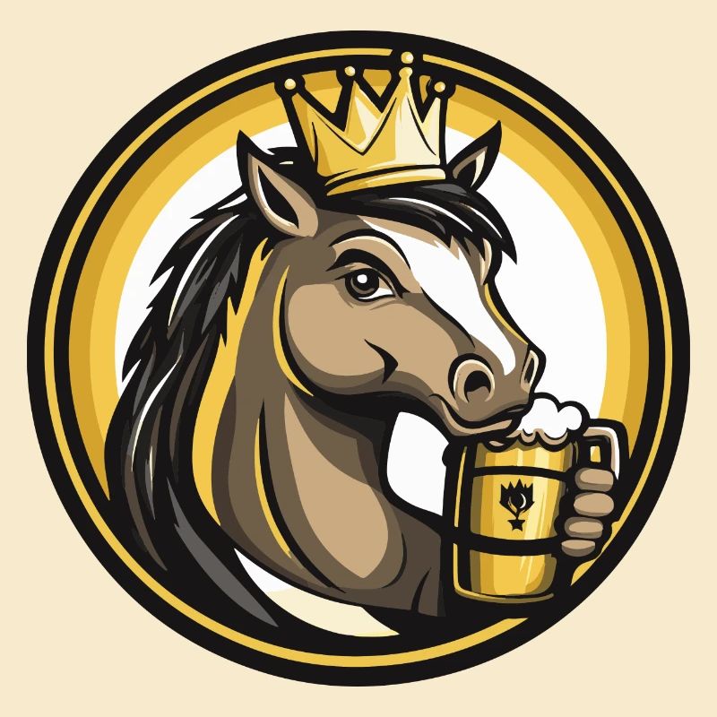 Pferd Bier Comic