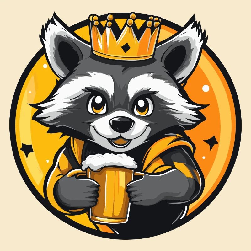 Waschbär Bier Comic