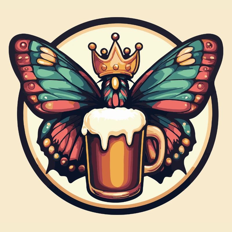 Schmetterling Bier Comic