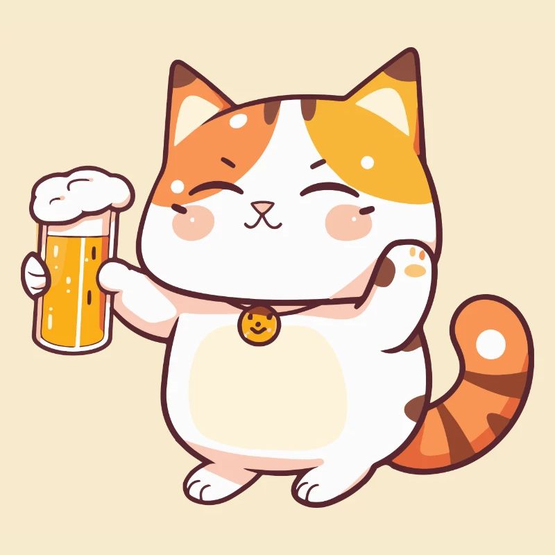 Katze Bier Comic Party