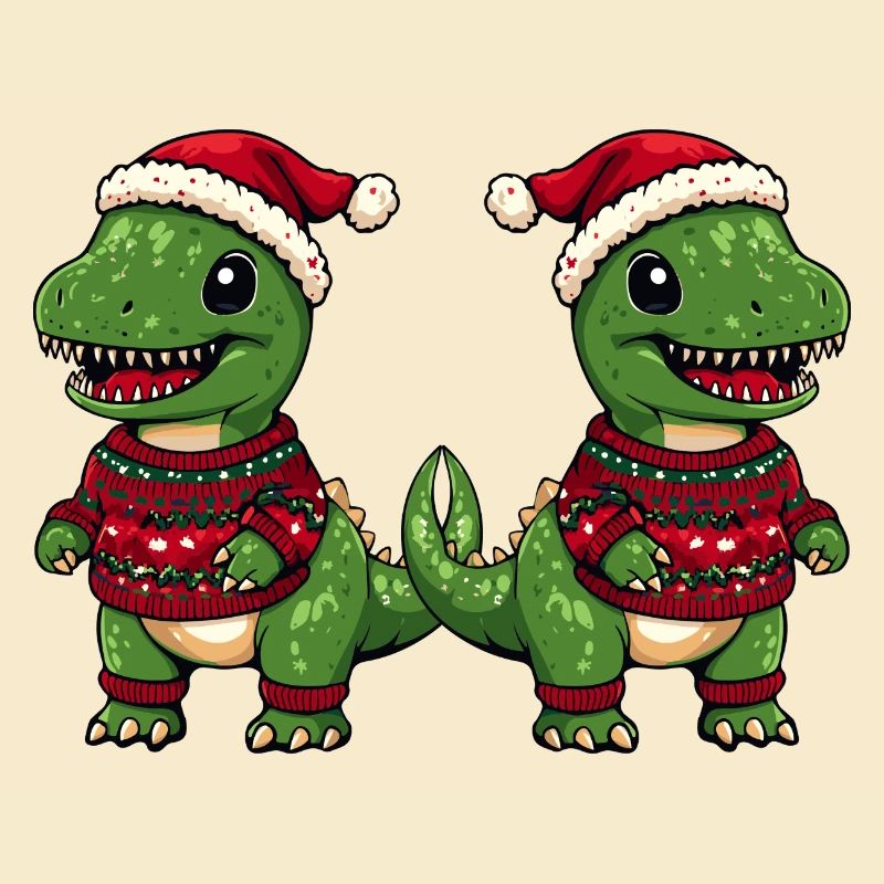 Dinosaur T-Rex Christmas Team
