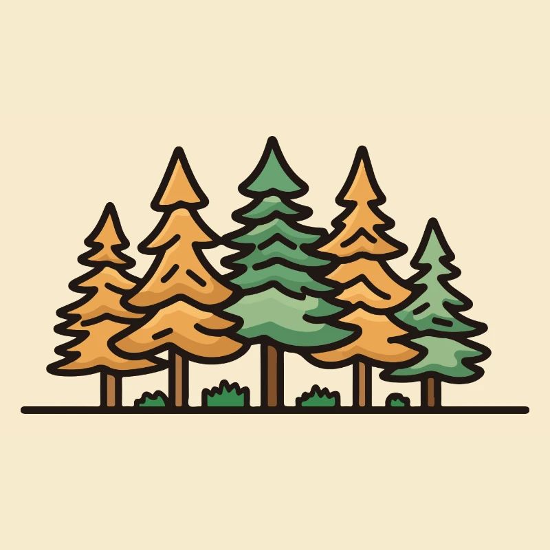 Forest, Landscape, Trees
