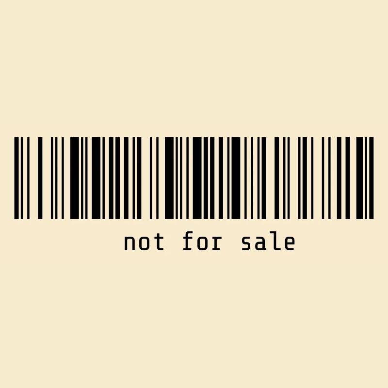 Barcode 'not for sale' unsaleable vector
