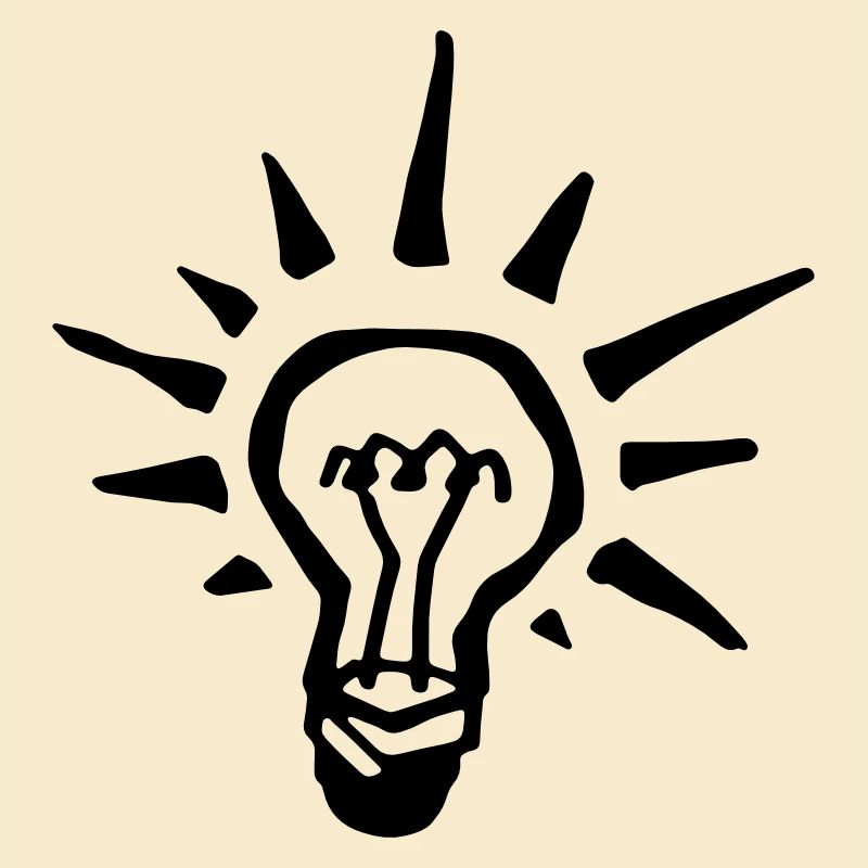 Shining light bulb