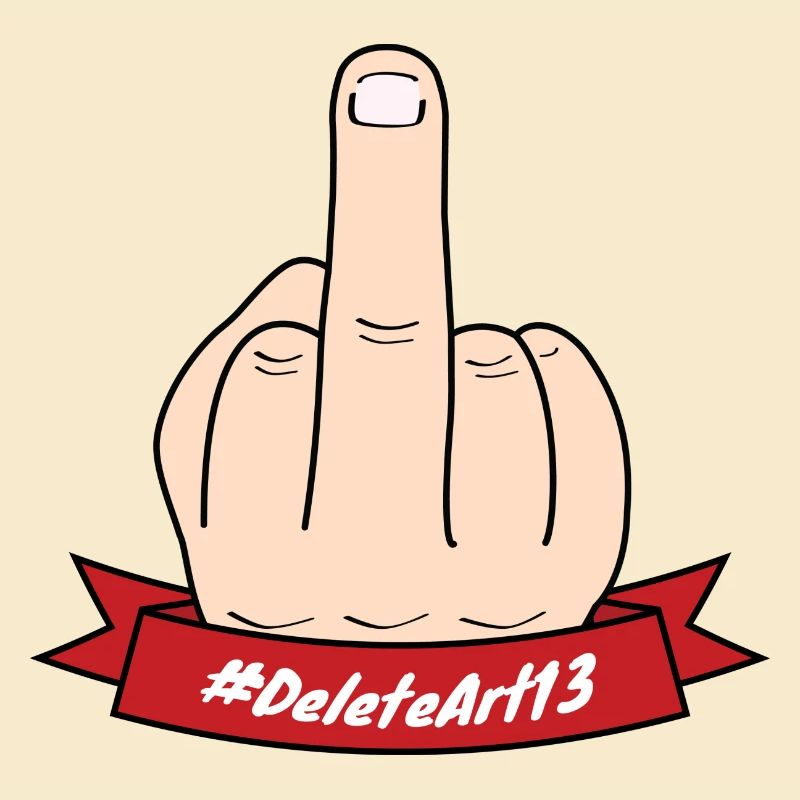 Delete Article 13 - Mittelfinger - #Art13