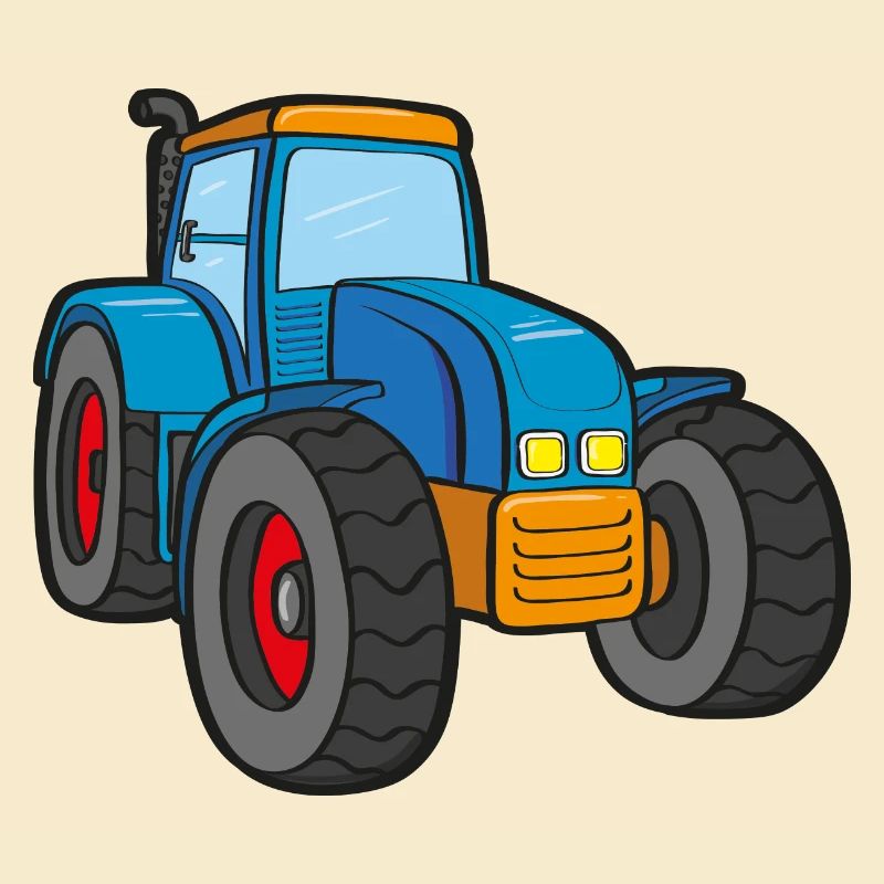 Blauer Traktor