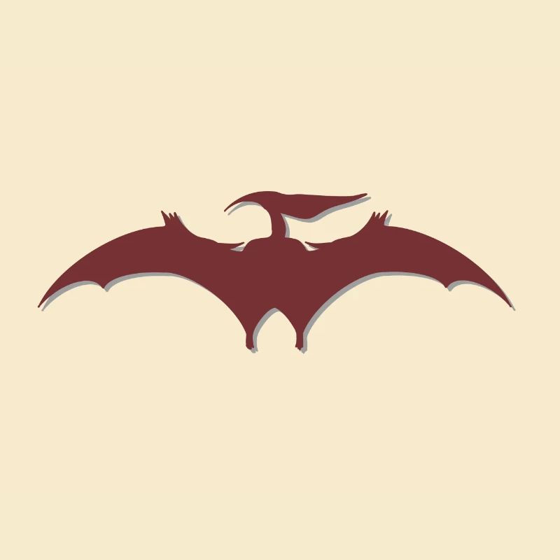 3D effect red pterodactyl