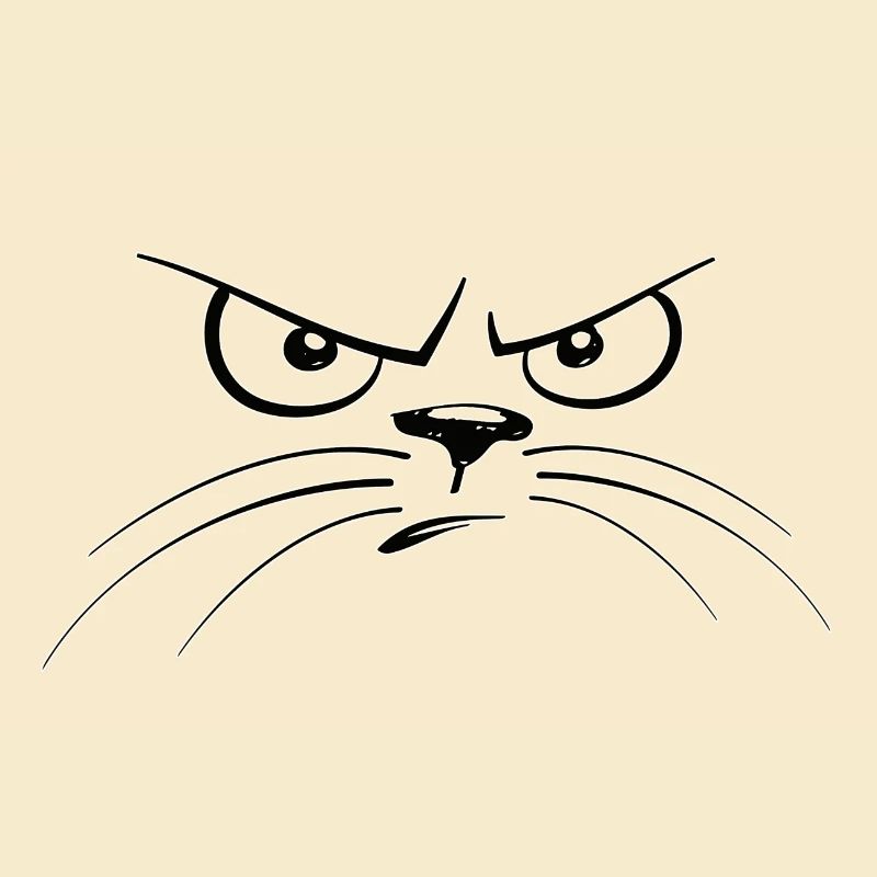 Mürrische Katze