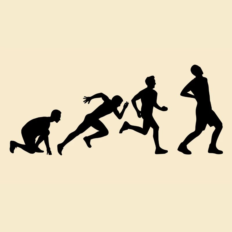 Evolution Rückenschmerz schwarz