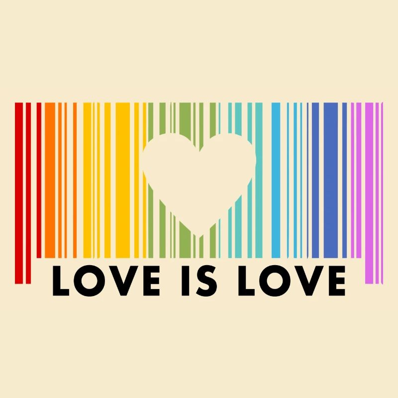 Liebe ist Liebe Regenbogen Barcode